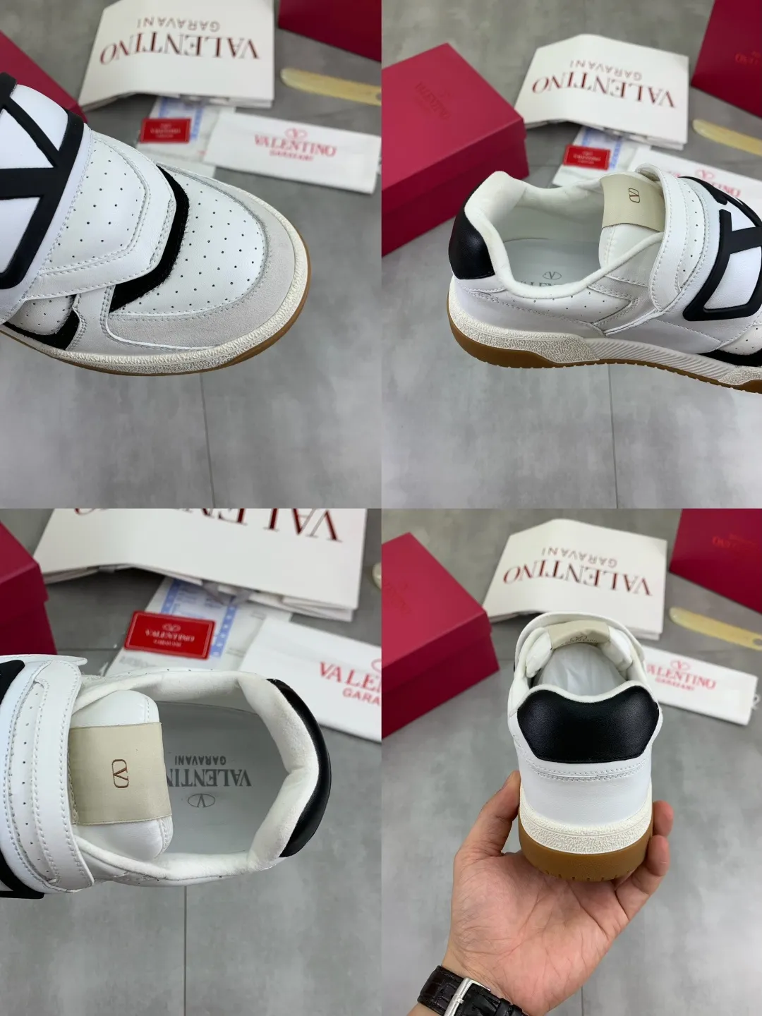 Men's men's shoes 💰P680 New Valentino 𝑶𝒏𝒆𝑺𝒕𝒖𝒅 Couple's sports shoes series Valentino 2025 new couple's sports shoes are on sale. The original ZP purchase and dismantling. Repeated pattern making and modification. 1:1 restoration! Top luxury masterpiece Velcro design Soft and comfortable imported calfskin brings excellent elegant texture and excellent on-foot comfort Top purchasing version upper: imported calfskin surface/original oil edge craftsmanship Lining: water-dyed sheepskin lining Outsole: original development 𝐓𝐏𝐔 two-color combination outsole Packaging: original configuration complete package Code number: 35-46